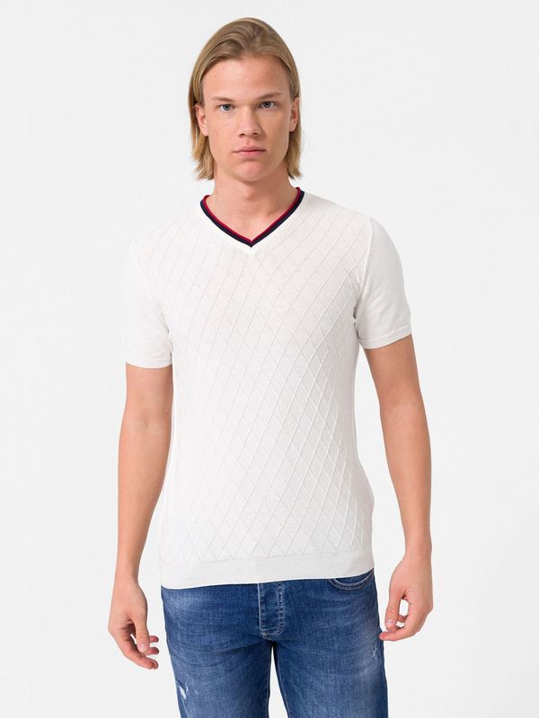 Dandalo Dandalo Majica  ecru/prljavo bijela / crvena