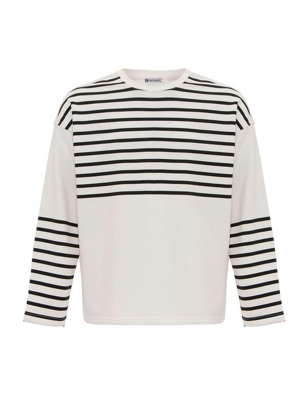 Dandalo Dandalo Sweater majica 'Diogo'  crna / prljavo bijela