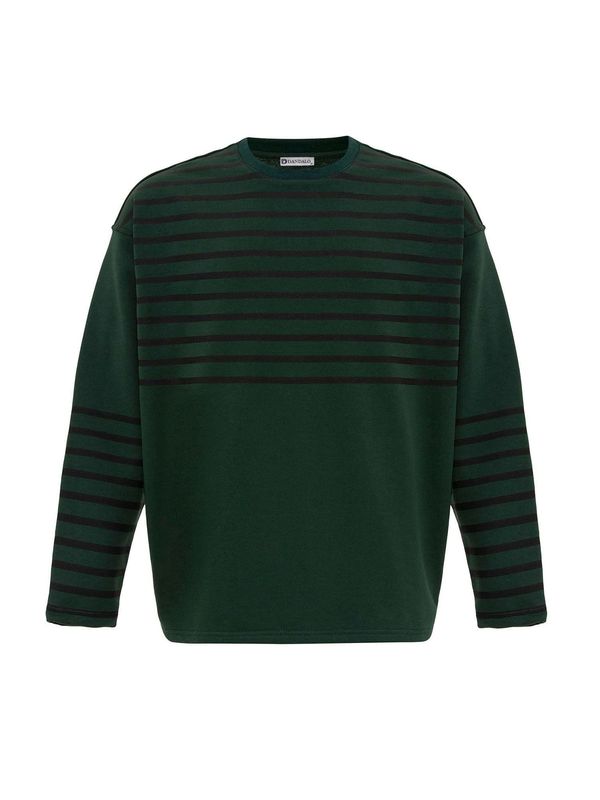 Dandalo Dandalo Sweater majica 'Diogo'  tamno zelena / crna
