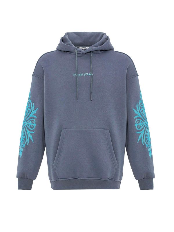 Dandalo Dandalo Sweater majica 'Jhemerson'  plava / neonsko plava / bijela