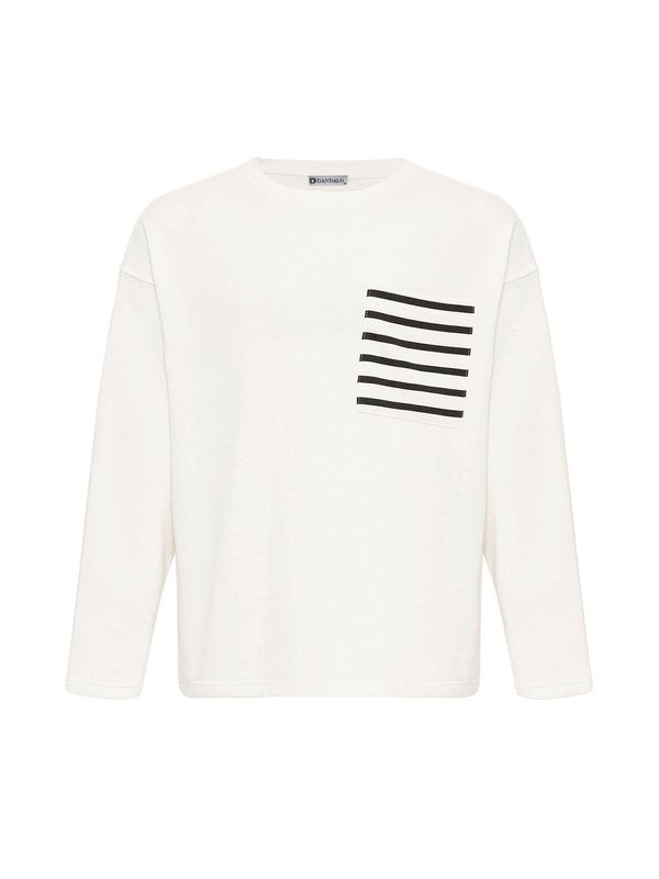 Dandalo Dandalo Sweater majica 'Kevin'  crna / prljavo bijela