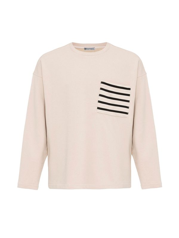Dandalo Dandalo Sweater majica 'Kevin'  kameno siva / crna