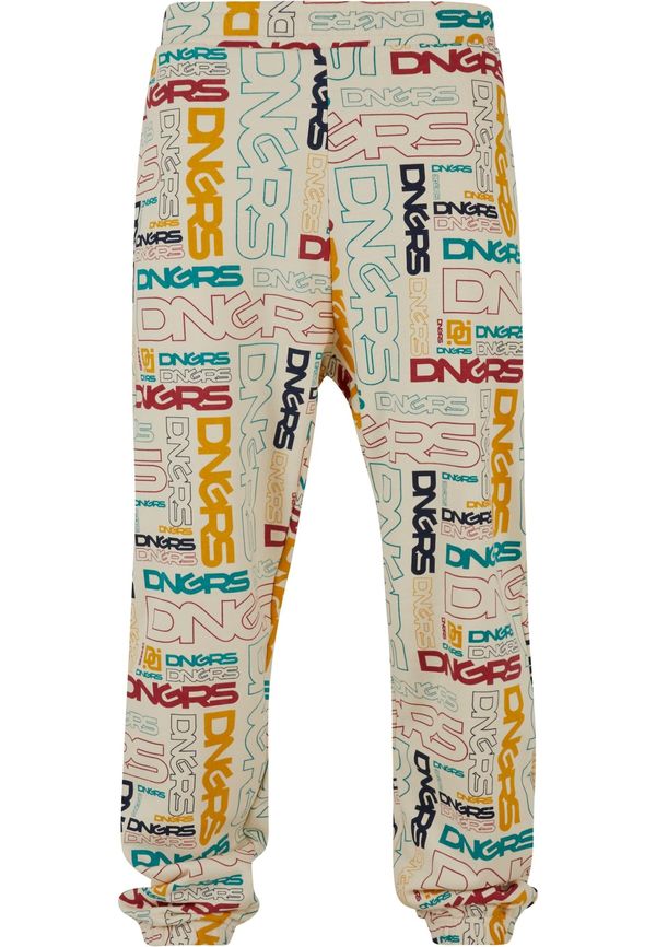 Dangerous DNGRS Dangerous DNGRS Hlače 'Maze'  narančasta / boja vina / crna / vuneno bijela
