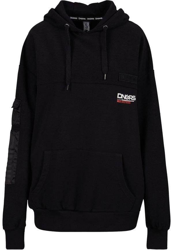 Dangerous DNGRS Dangerous DNGRS Sweater majica 'Cumulus'  krvavo crvena / crna / bijela