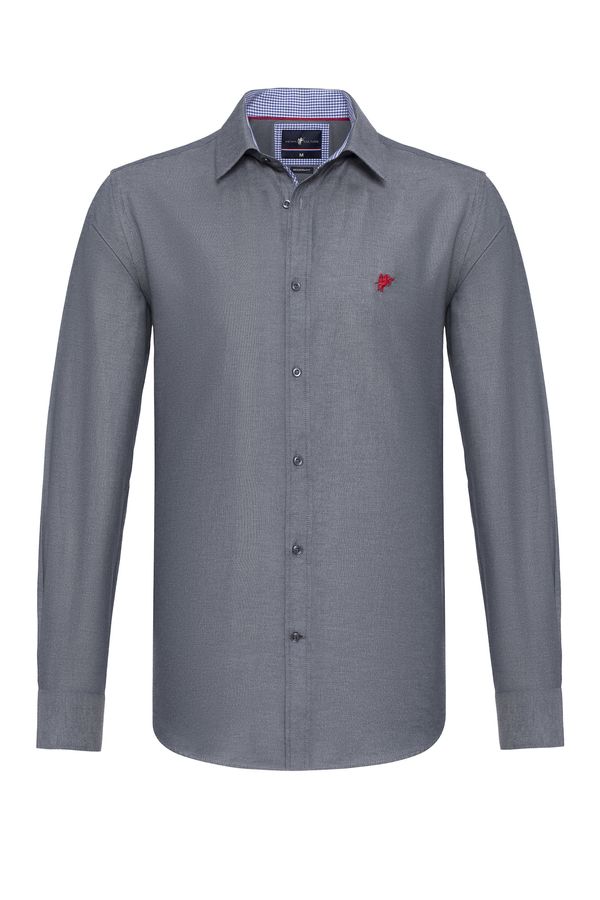 DENIM CULTURE DENIM CULTURE Košulja 'Bradley'  antracit siva
