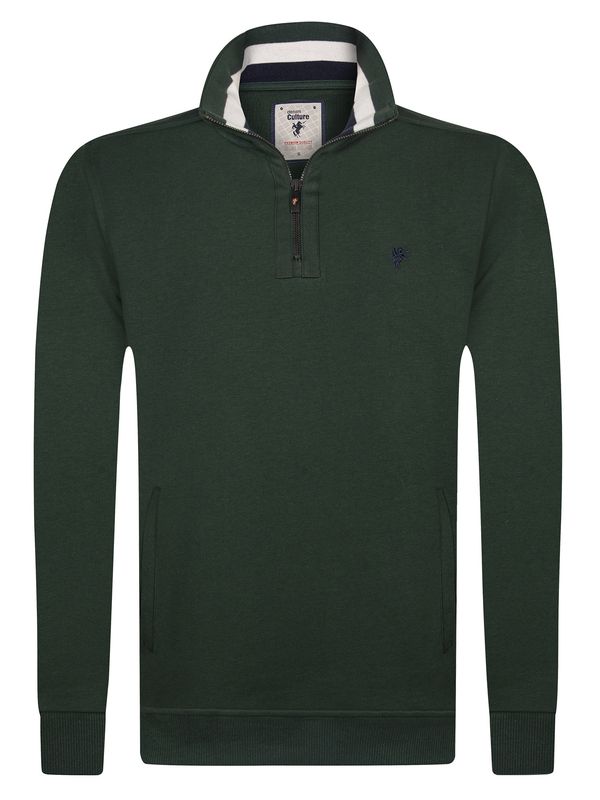 DENIM CULTURE DENIM CULTURE Sweater majica 'ALCINOO'  kraljevski zelena