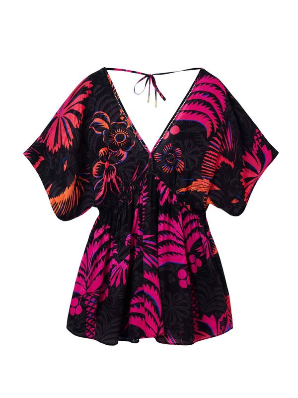 Desigual Desigual Haljina za plažu 'Samui'  mandarina / koraljna / magenta / crna