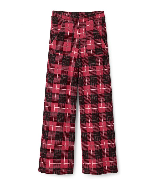Desigual Desigual Hlače 'DENIS'  crvena / crna / bijela