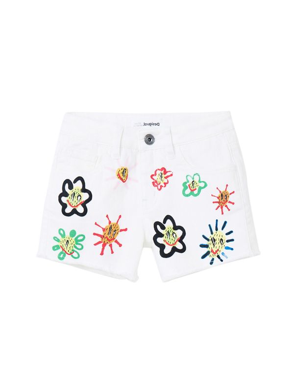 Desigual Desigual Hlače  limeta zelena / ružičasta / crna / bijela