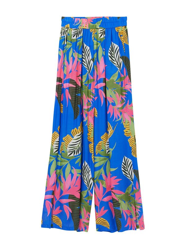 Desigual Desigual Hlače  plava / zelena / ružičasta / prljavo bijela