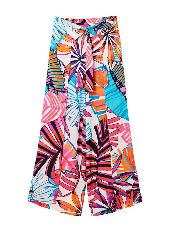 Desigual Desigual Hlače 'Puerto'  plava / narančasta / roza / bijela