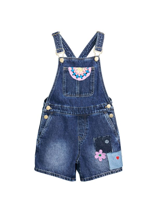 Desigual Desigual Hlače s tregerima  plavi traper / miks boja
