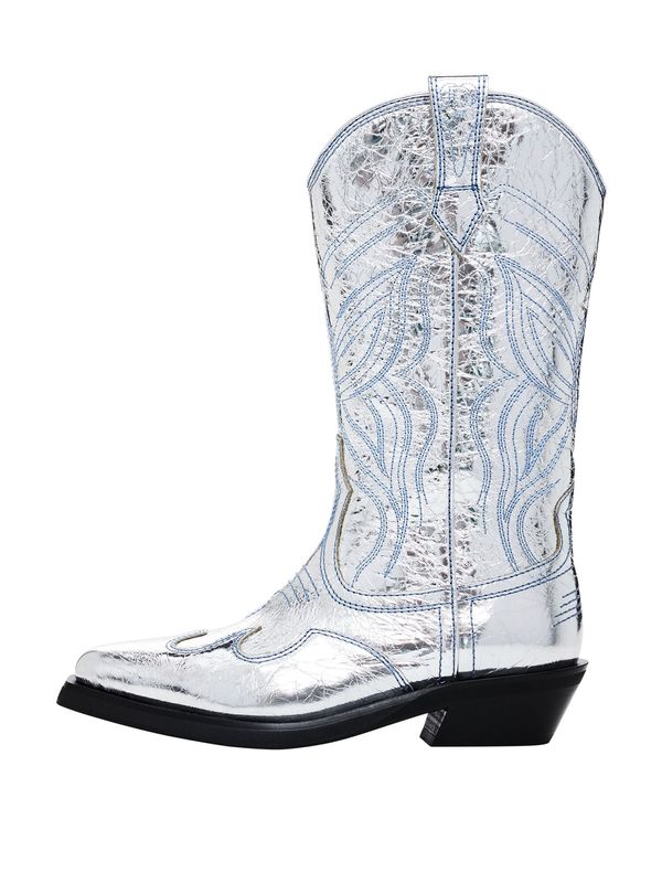 Desigual Desigual Kaubojske čizme  crna / srebro