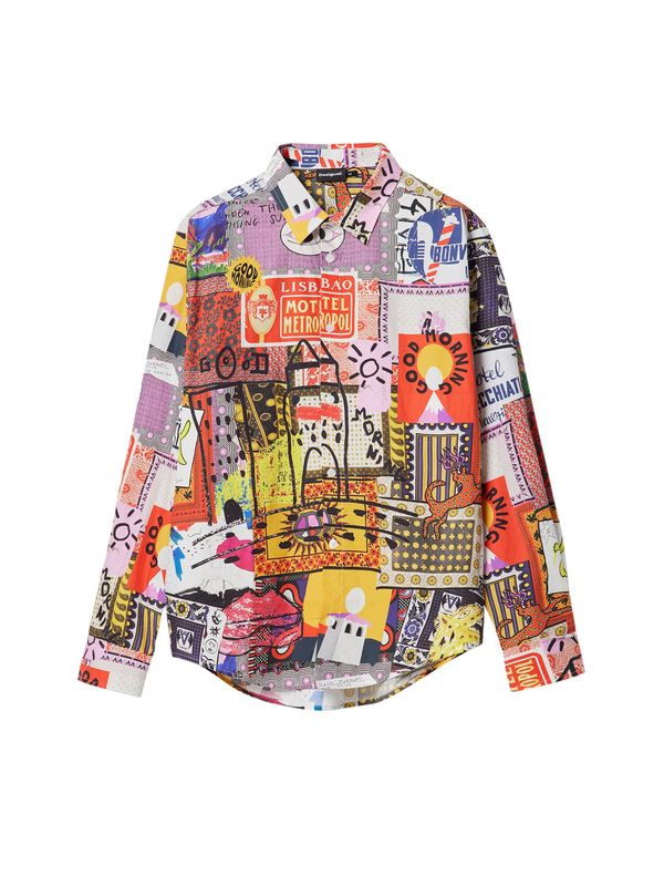 Desigual Desigual Košulja  žuta / narančasta / svijetloroza / crna