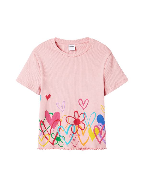 Desigual Desigual Majica  plava / žuta / zelena / svijetloroza / crvena