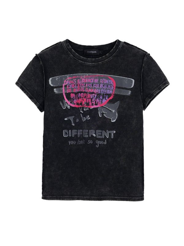 Desigual Desigual Majica  roza / crna / bijela