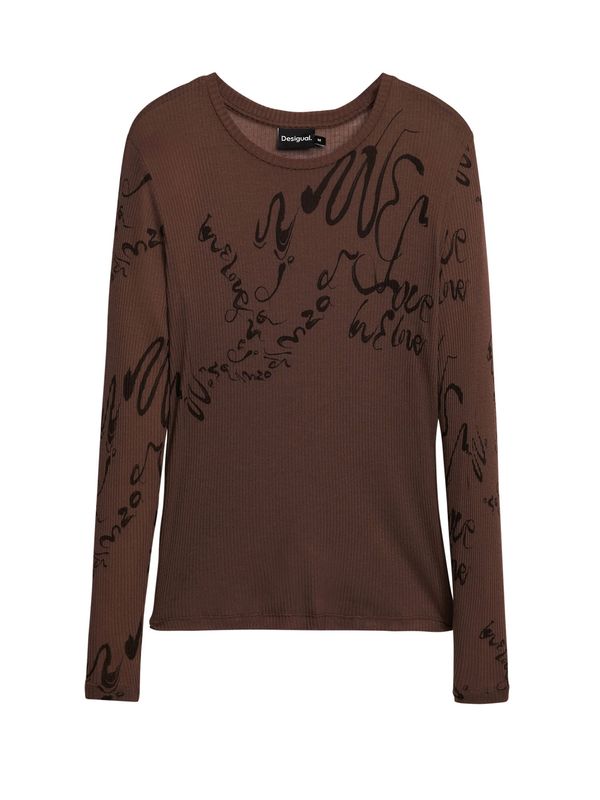 Desigual Desigual Majica  smeđa / crna