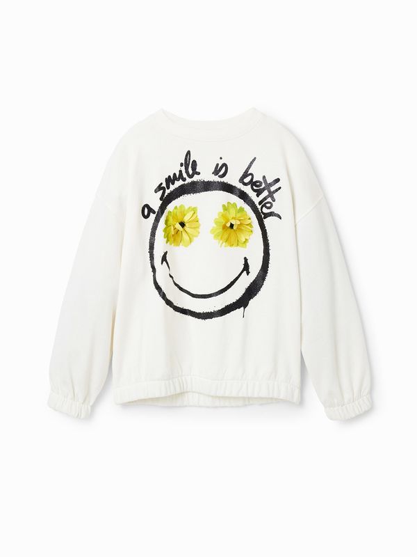 Desigual Desigual Sweater majica  žuta / crna / bijela