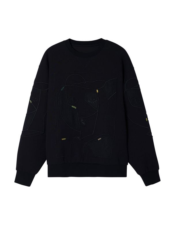 Desigual Desigual Sweater majica  žuta / zelena / crna
