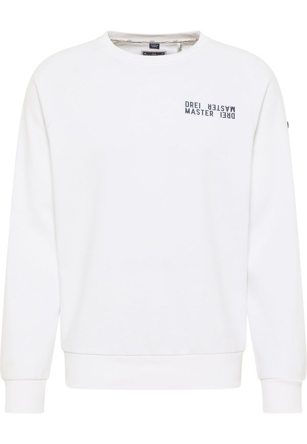 DreiMaster Maritim DreiMaster Maritim Sweater majica 'Bridgeport'  crna / bijela