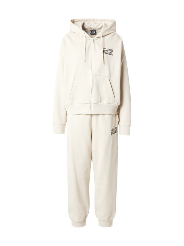 EA7 Emporio Armani EA7 Emporio Armani Jogging komplet 'TRAIN VISIBILITY'  boja pijeska / crna