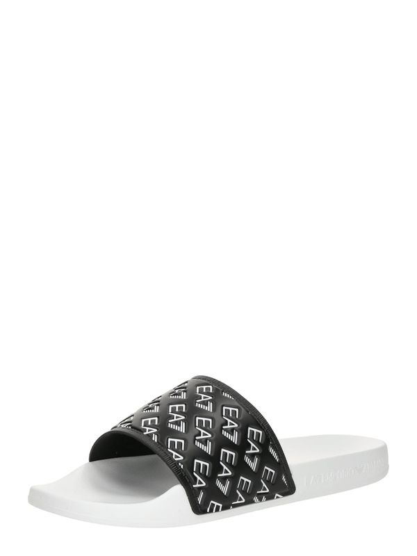 EA7 Emporio Armani EA7 Emporio Armani Natikače 'SLIPPER'  crna / bijela