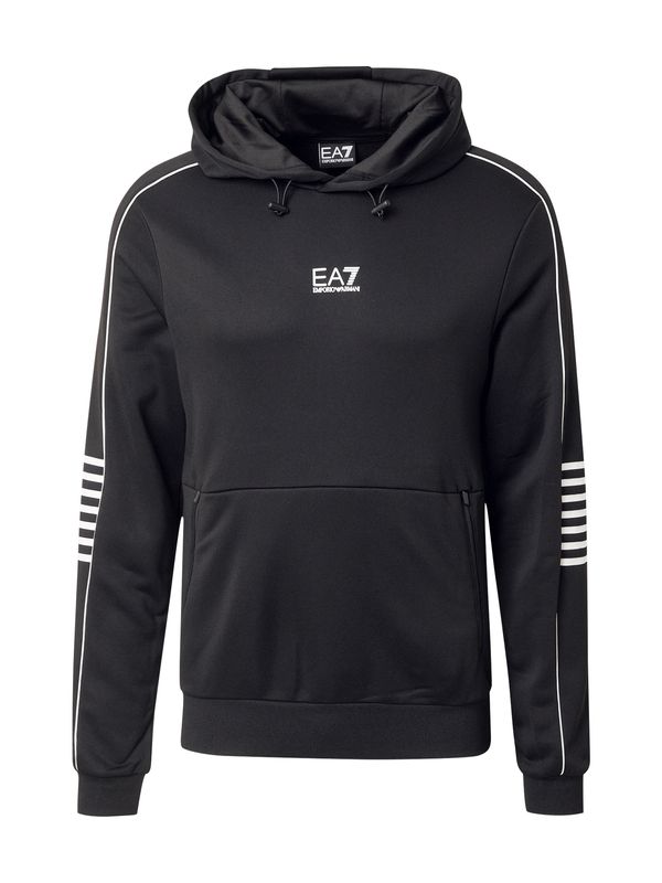 EA7 Emporio Armani EA7 Emporio Armani Sweater majica  crna / bijela