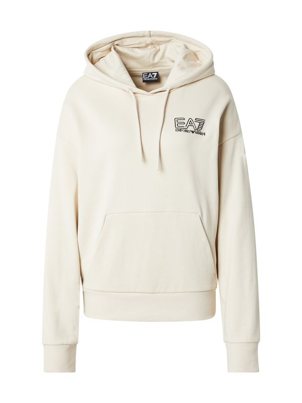 EA7 Emporio Armani EA7 Emporio Armani Sweater majica 'VISIBILITY'  boja pijeska / crna