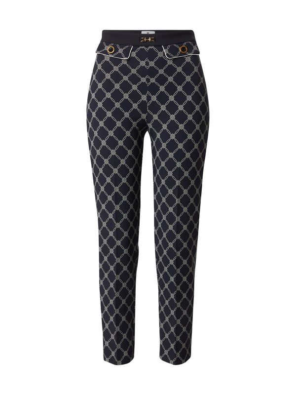 Elisabetta Franchi Elisabetta Franchi Hlače  ecru/prljavo bijela / crna