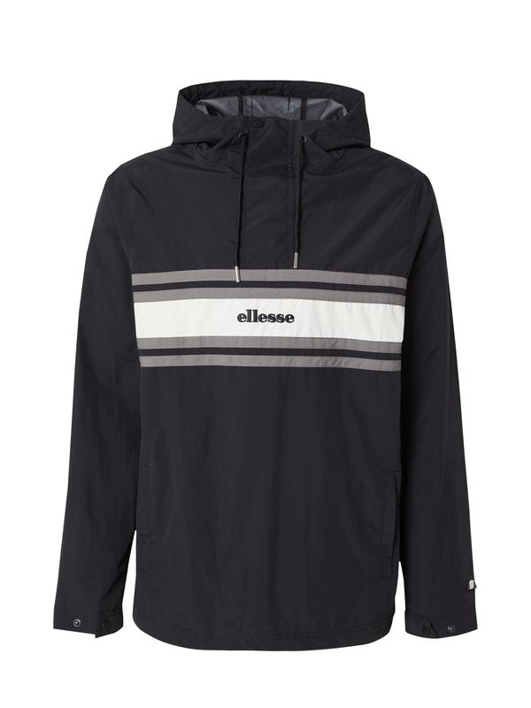 ELLESSE ELLESSE Prijelazna jakna 'Agraria'  svijetlosiva / crna / bijela