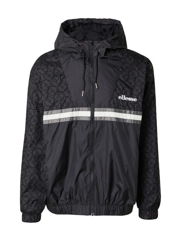 ELLESSE ELLESSE Prijelazna jakna 'Tratalias'  tamo siva / crna / bijela