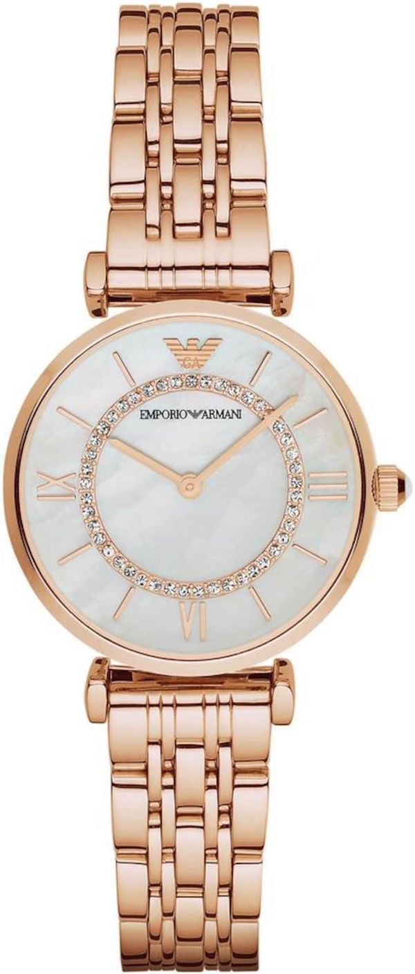 Emporio Armani Emporio Armani Analogni sat  rozo zlatna / biserno bijela