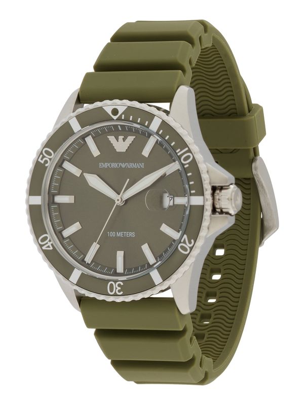Emporio Armani Emporio Armani Analogni sat  svijetloplava / maslinasta / srebro