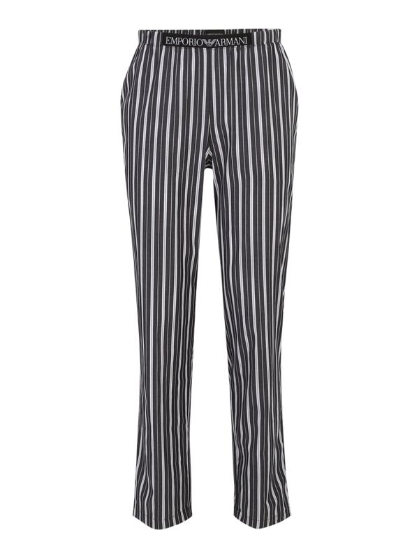 Emporio Armani Emporio Armani Pidžama hlače  siva / crna / bijela