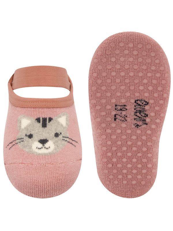 EWERS EWERS Čarape 'Katze'  svijetlosiva / rosé / crna