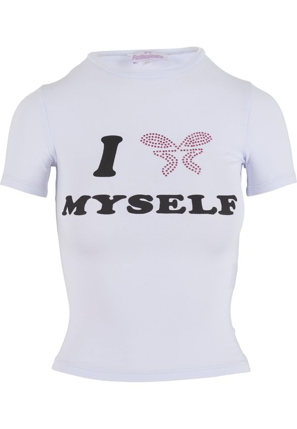 Felicious Felicious Majica 'Love Yourself'  ružičasto crvena / crna / prljavo bijela