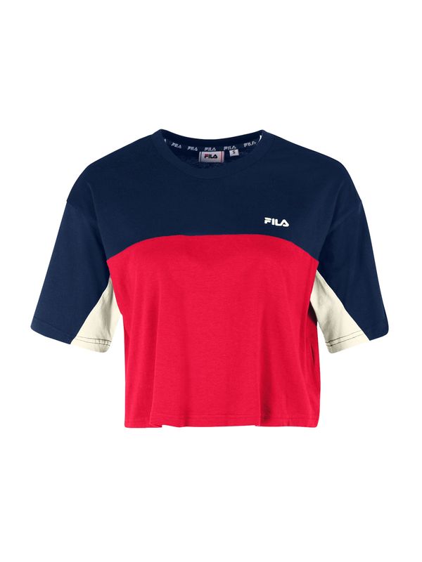 FILA FILA Majica 'BIRSTEIN'  bež / tamno plava / crvena