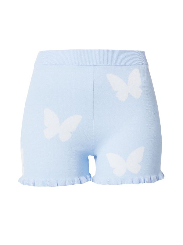 florence by mills exclusive for ABOUT YOU florence by mills exclusive for ABOUT YOU Hlače 'Cactus Flower'  svijetloplava / bijela