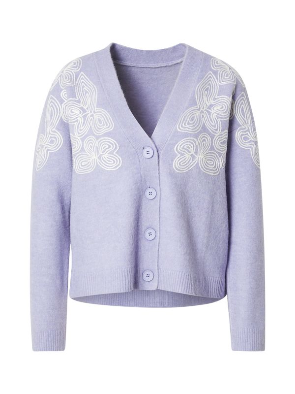 florence by mills exclusive for ABOUT YOU florence by mills exclusive for ABOUT YOU Kardigan 'Luna'  svijetloljubičasta / bijela