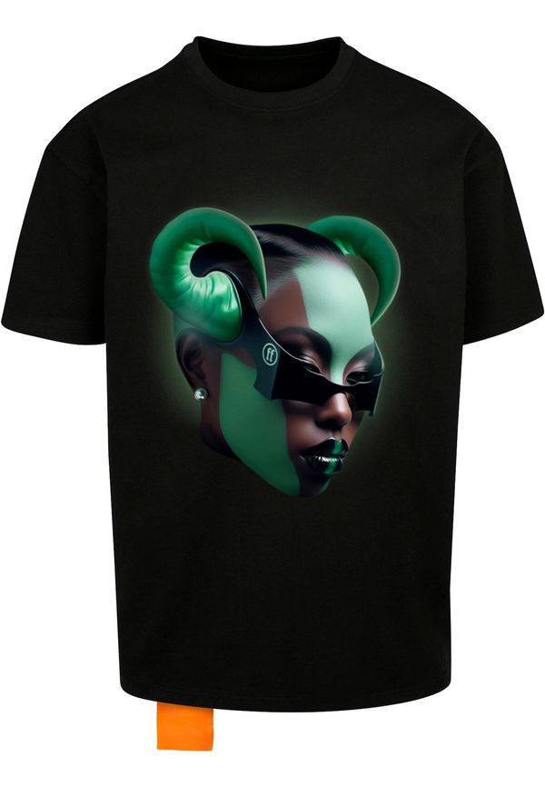 Forgotten Faces Forgotten Faces Majica 'Green Empress'  tamno smeđa / svijetlozelena / tamno zelena / crna
