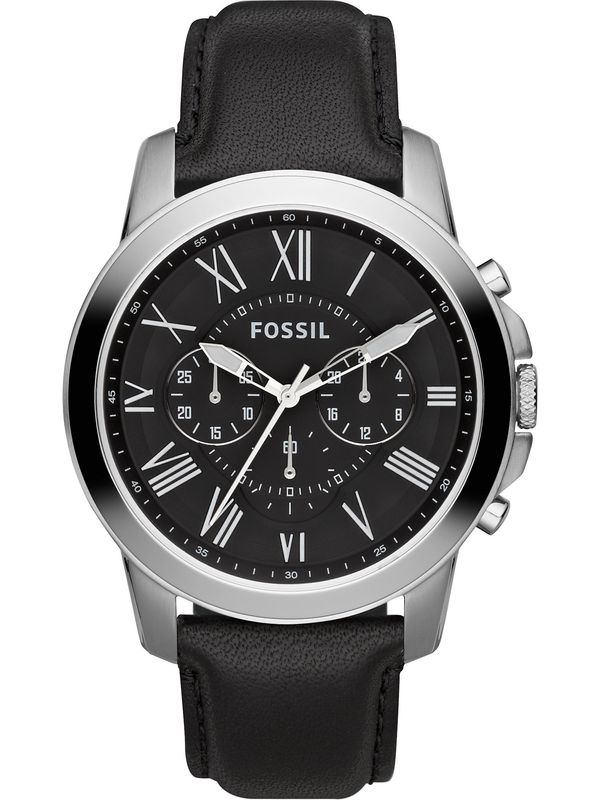 FOSSIL FOSSIL Analogni sat  crna / srebro