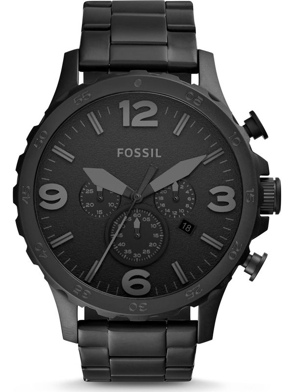 FOSSIL FOSSIL Analogni sat 'Nate'  crna