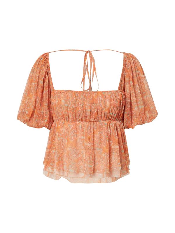 Free People Free People Bluza 'PENELOPE'  pastelno zelena / narančasta / tamno narančasta