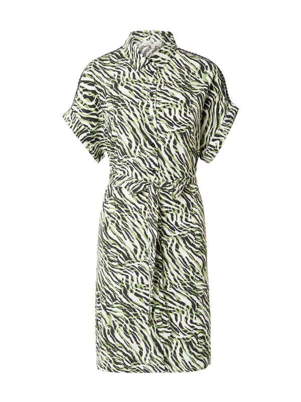 FREEMAN T. PORTER FREEMAN T. PORTER Košulja haljina 'Raffia'  zelena / crna / bijela