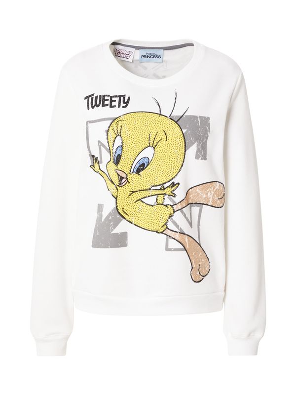 Frogbox Frogbox Sweater majica 'Tweety'  žuta / siva / crna / bijela