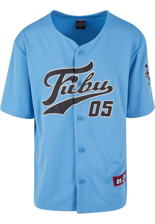 FUBU FUBU Košulja 'Varsity'  boja pijeska / svijetloplava / crvena / crna