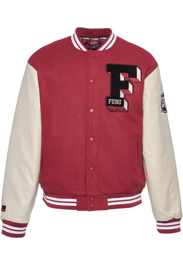 FUBU FUBU Prijelazna jakna  bež / tamno crvena / crna