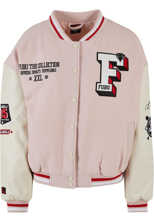 FUBU FUBU Prijelazna jakna  boja pijeska / roza / svijetlo crvena / crna