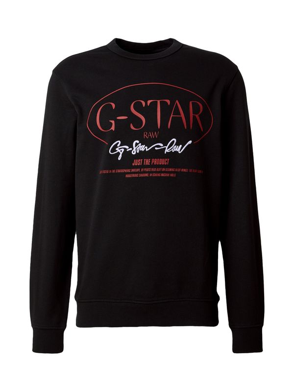 G-STAR G-STAR Sweater majica  crvena / crna / bijela