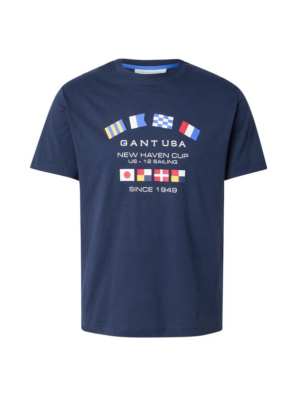 GANT GANT Majica  svijetloplava / tamno plava / crvena / prljavo bijela